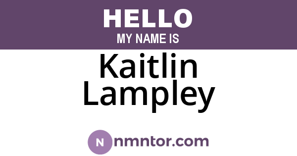 Kaitlin Lampley