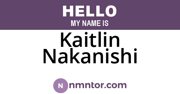 Kaitlin Nakanishi