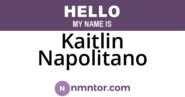 Kaitlin Napolitano