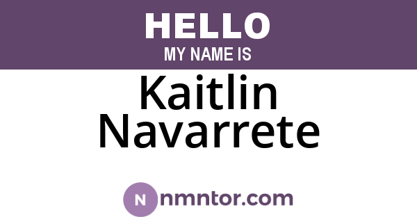 Kaitlin Navarrete