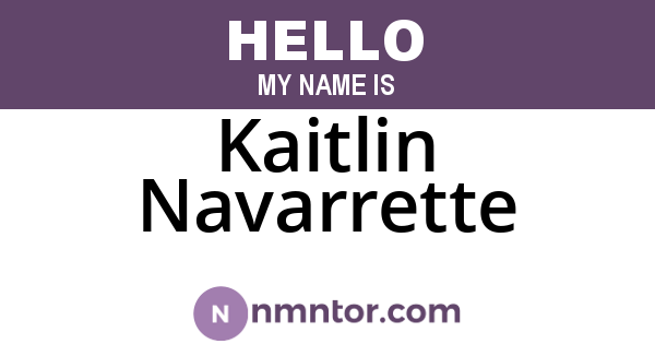 Kaitlin Navarrette