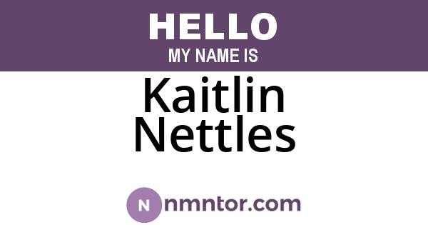 Kaitlin Nettles