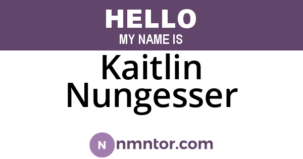 Kaitlin Nungesser