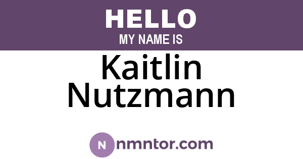 Kaitlin Nutzmann