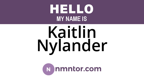 Kaitlin Nylander