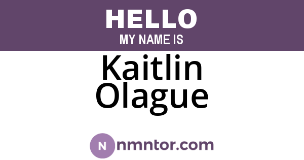 Kaitlin Olague