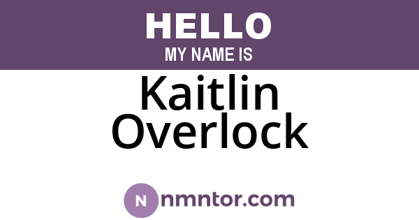 Kaitlin Overlock
