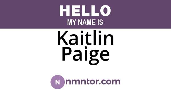 Kaitlin Paige