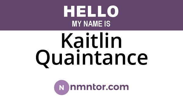 Kaitlin Quaintance