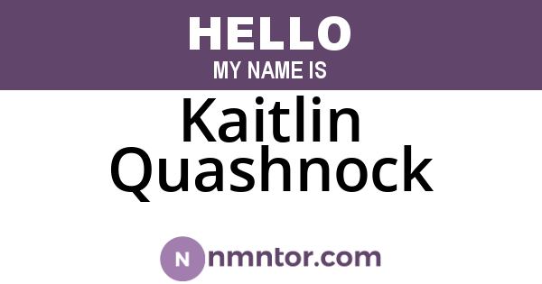 Kaitlin Quashnock