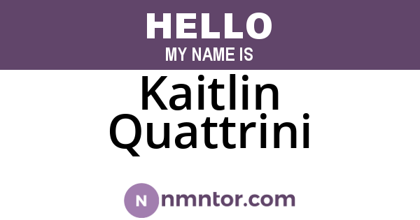 Kaitlin Quattrini