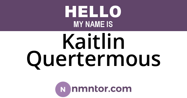 Kaitlin Quertermous