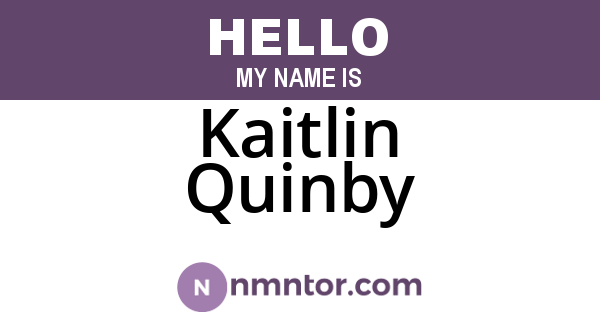 Kaitlin Quinby