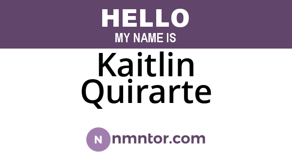 Kaitlin Quirarte