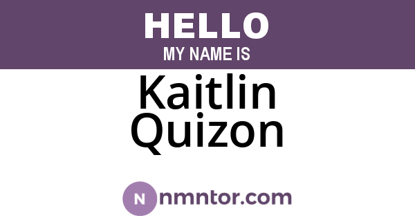 Kaitlin Quizon