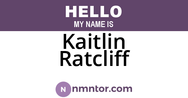 Kaitlin Ratcliff