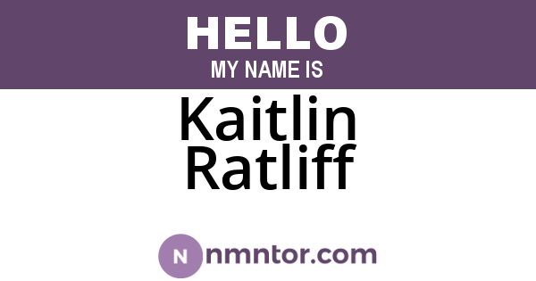 Kaitlin Ratliff