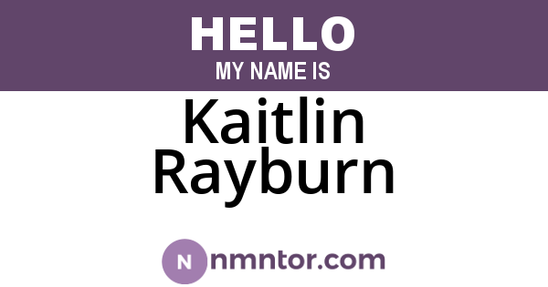 Kaitlin Rayburn