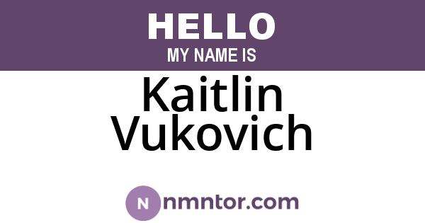 Kaitlin Vukovich