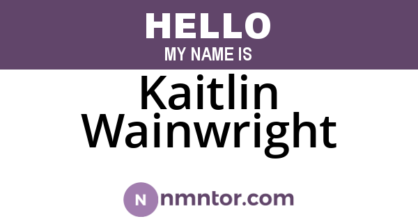 Kaitlin Wainwright
