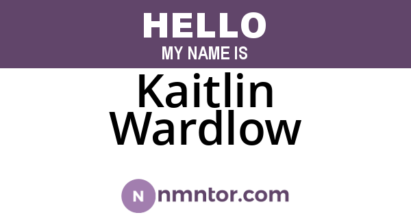 Kaitlin Wardlow