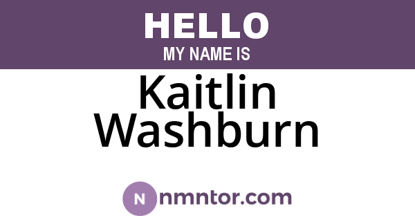 Kaitlin Washburn