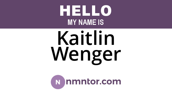 Kaitlin Wenger