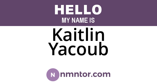 Kaitlin Yacoub