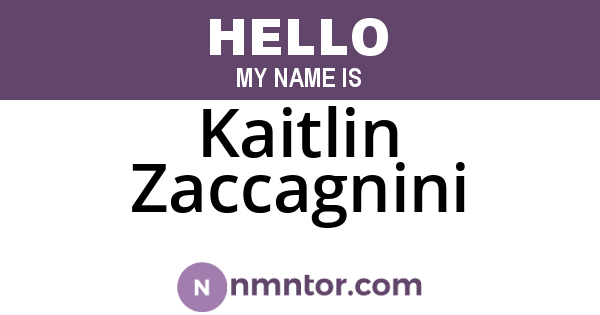 Kaitlin Zaccagnini
