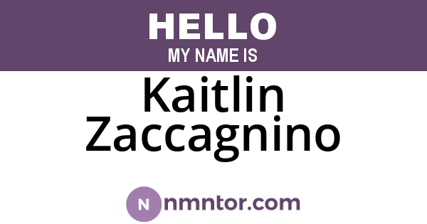 Kaitlin Zaccagnino