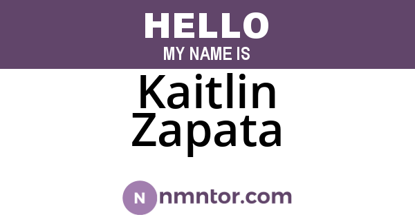 Kaitlin Zapata