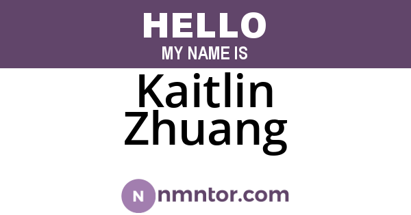 Kaitlin Zhuang