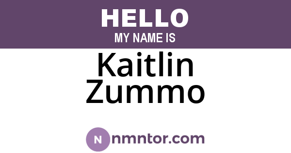 Kaitlin Zummo