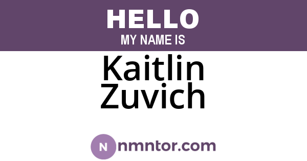 Kaitlin Zuvich