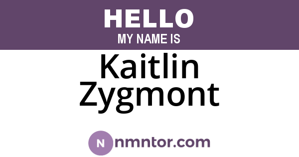 Kaitlin Zygmont