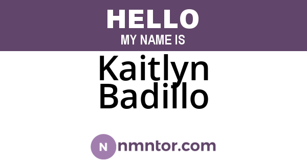 Kaitlyn Badillo