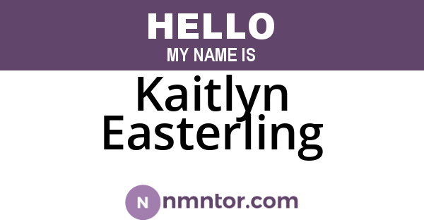 Kaitlyn Easterling