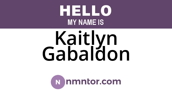 Kaitlyn Gabaldon
