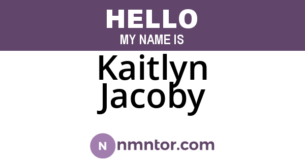 Kaitlyn Jacoby