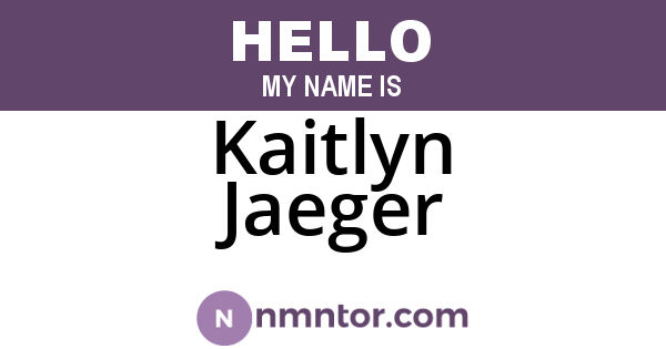 Kaitlyn Jaeger