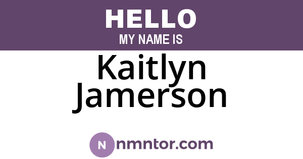 Kaitlyn Jamerson