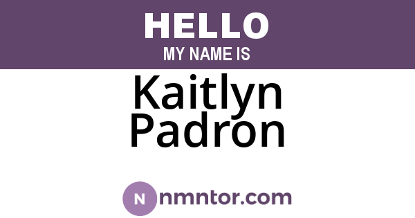 Kaitlyn Padron