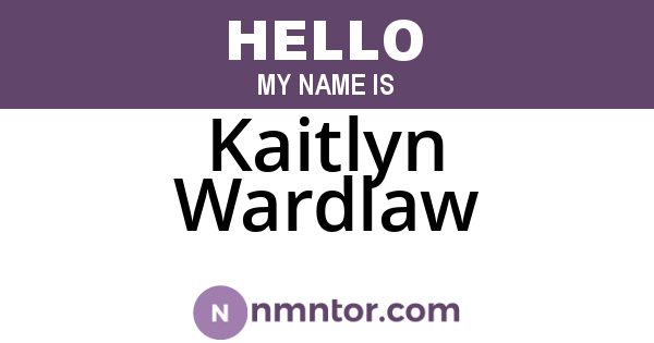 Kaitlyn Wardlaw
