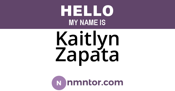 Kaitlyn Zapata