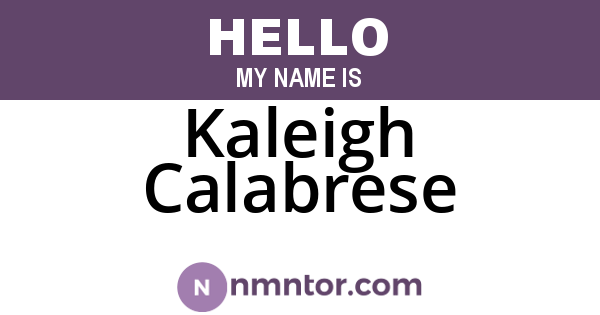Kaleigh Calabrese