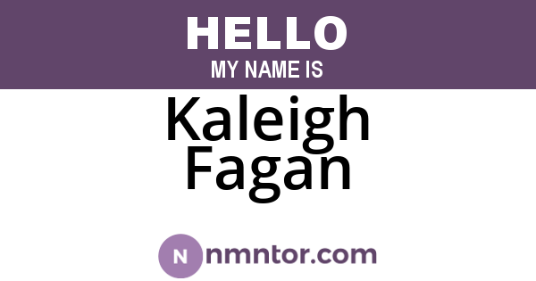 Kaleigh Fagan