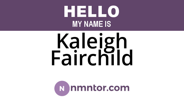 Kaleigh Fairchild