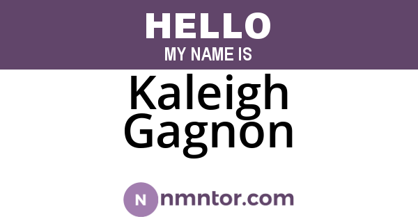 Kaleigh Gagnon