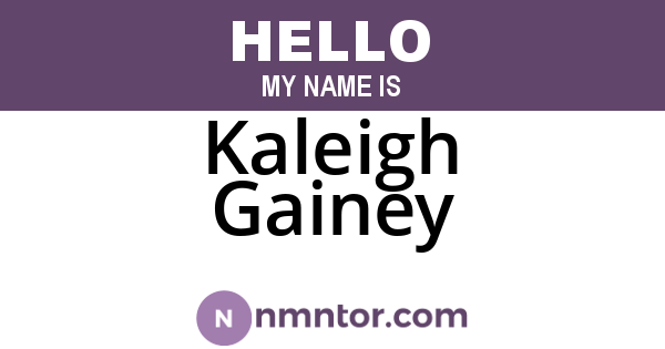 Kaleigh Gainey