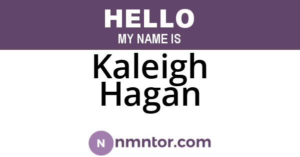 Kaleigh Hagan